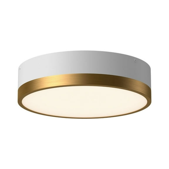 FM556216AGWH-Alora Lighting-Brisbane - 3 Light Flush Mount-4.13 Inches Tall and 16 Inches Wide-Aged Gold/White Finish