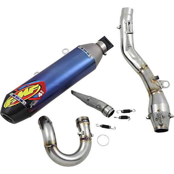 FMF 4.1 RCT Blue Anodized Titanium with MegaBomb Exhaust System (045663)