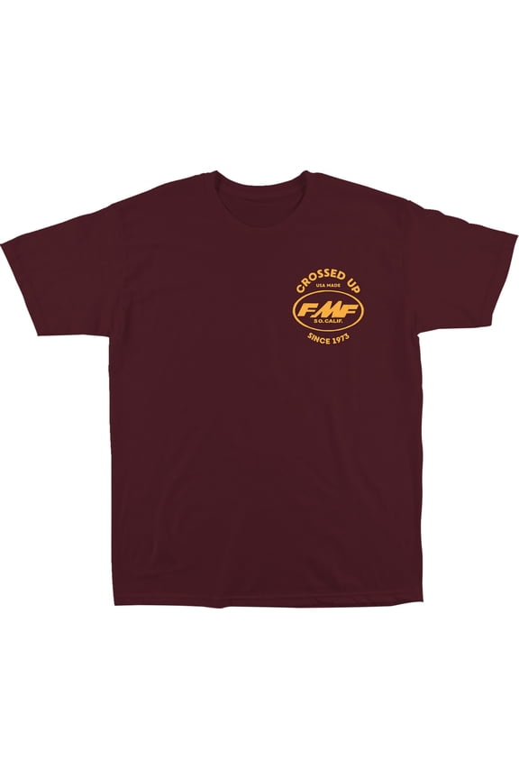 Crossed Up Mens Short Sleeve T-Shirt Maroon MD
