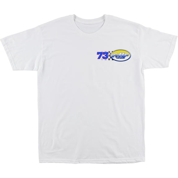 FMF Exhaust 500 Mens Short Sleeve T-Shirt White SM