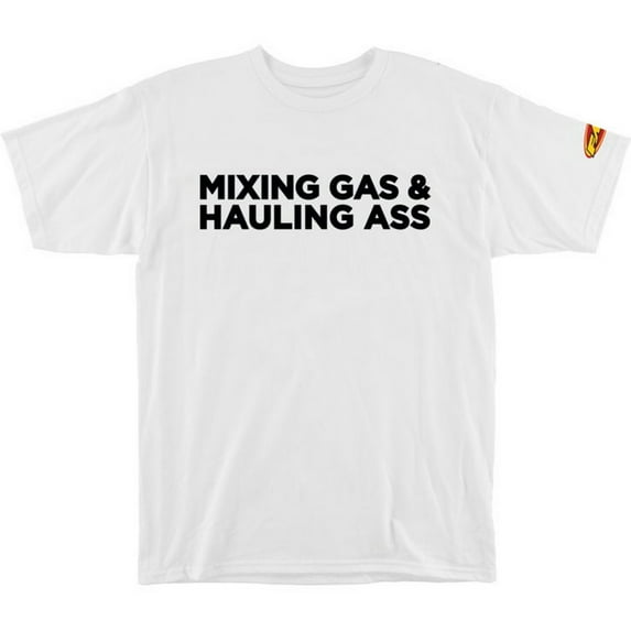 FMF Gass 2.0 Mens Short Sleeve T-Shirt White LG