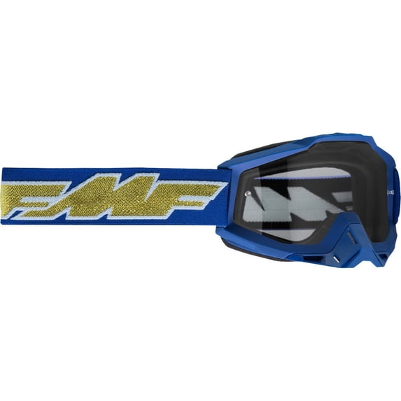 FMF PowerBomb Rocket MX Offroad Goggles Navy/Yellow w/Clear Lens