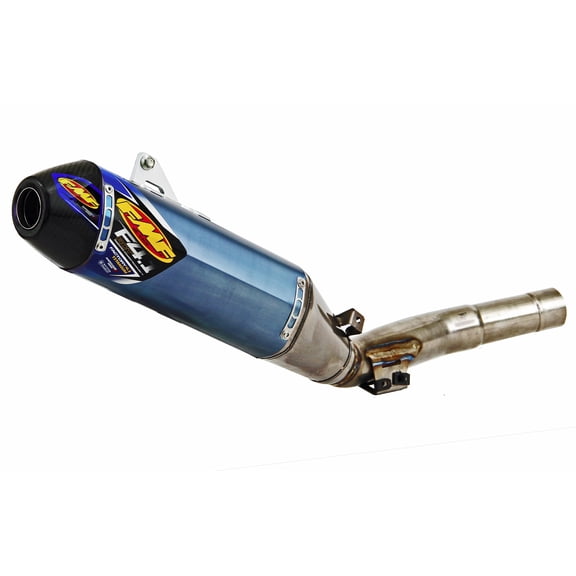 FMF Racing 044429 Factory 4.1 RCT Slip-On - Blue Anodized Titanium Muffler - Carbon Endcap