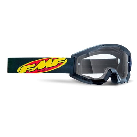 FMF Racing PowerCore Assault Youth Goggles Orange / Clear Lens (OSFM, Gray Orange / Clear Lens)