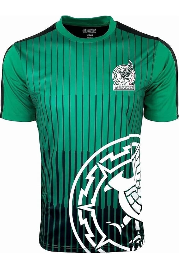 Officially Licensed by Icon Sports Mexico Soccer Jersey, Green Pattern, Men's XXL