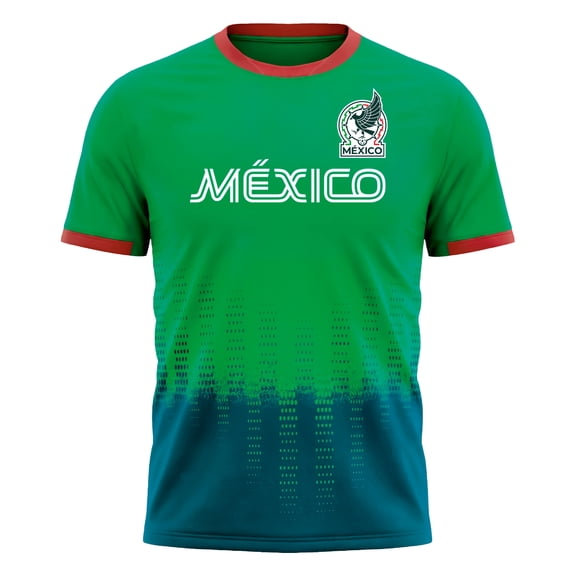 Mexico Men's National Soccer Team Jersey, FMF T Shirt for Men, Green X-Large