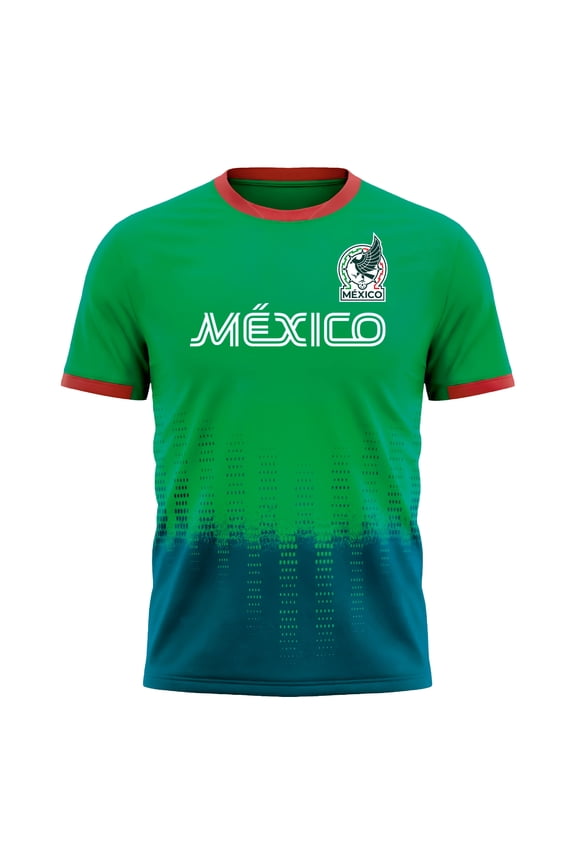 Mexico Men's National Soccer Team Jersey, FMF T Shirt for Men, Green X-Large