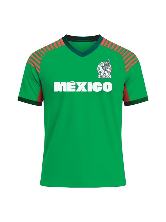 Mexico Men's National Soccer Team Jersey, FMF T Shirt for Men, Green Large