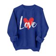 thumbnail image 1 of FMFYFH Womens Sweatshirts Crewneck Oversized Pullover Sweaters Cute Graphic Tops Valentines Day Sweatshirt, 1 of 9