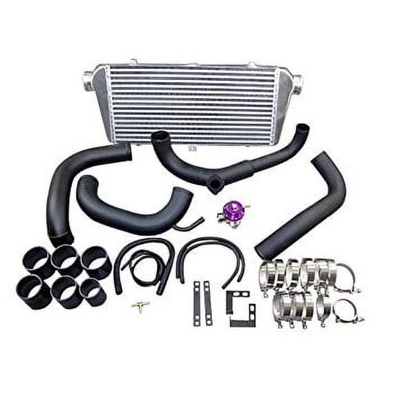 FMIC Intercooler Kit + BOV S13 SR20DET 240SX 89-94, Black Pipe
