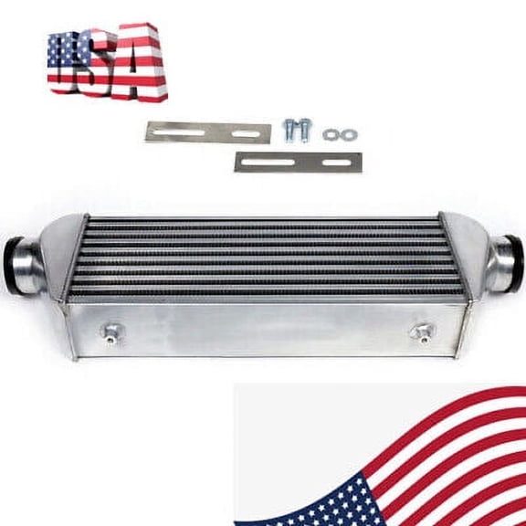 FMIC Turbo Intercooler Aluminum Tube & Fin 3"Inlet &Outlet Front Mount Universal