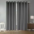 thumbnail image 1 of FMIX Blackout Energy Efficient Grommet Single Curtain Panel, 42"x90", Gray, 1 of 5