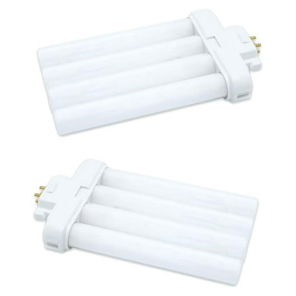 FML27/65K Quad Tube FML 27W 6500K Bulb T4 Plugin Light Bulb Sunlight Lamp Replacement Bulb - Daylight Color Temperature - GX10q-4 4 Pin Base - 10,000 Hours - 1330 Lumens - 2 Pack