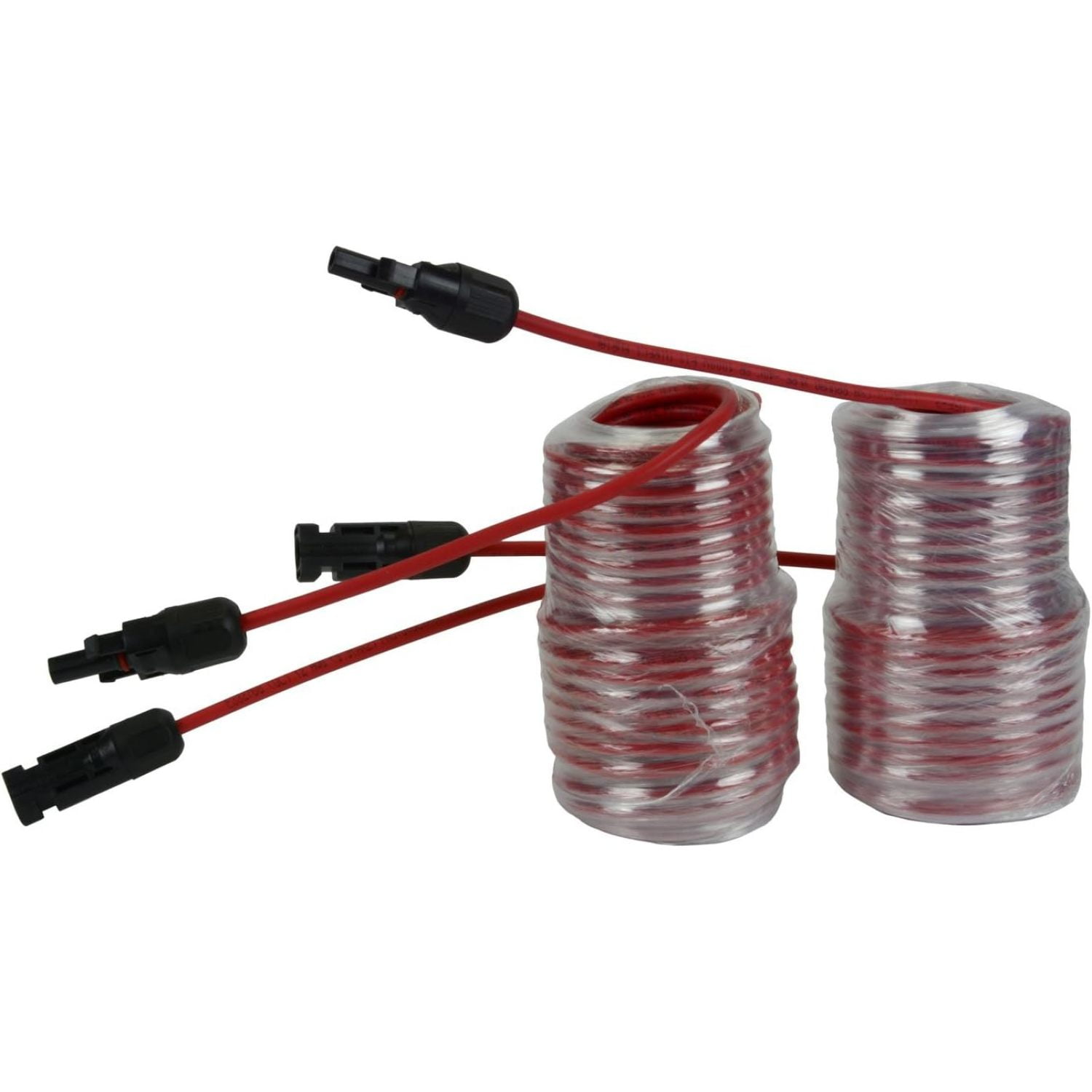 FMLP 1 Pair 50 ft Solar Panel Extension Red Connector Male Female 12 AWG Gauge PV Cable Wire