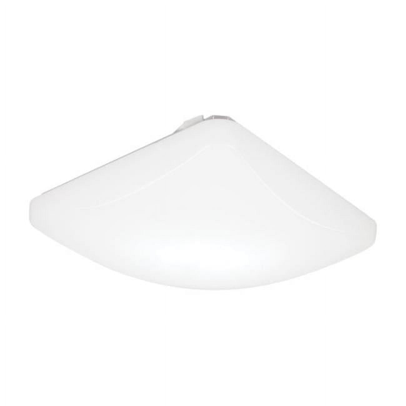 Sleek Contemporary 14" White LED Flush Mount Ceiling Light