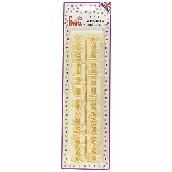 FMM Upper Case Funky Alphabet & Number Tappit Cutters Set