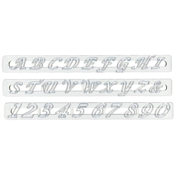 FMM Upper Case Script Alphabet & Number Tappit Cutters Set