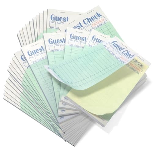 Server Pad FMP Brands Double Part Guest Check for Servers, Server Note Pads 2500 ...
