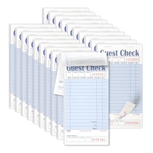 FMP Brands Guest Check Books for Servers, Server Note Pads Paper, Total ...