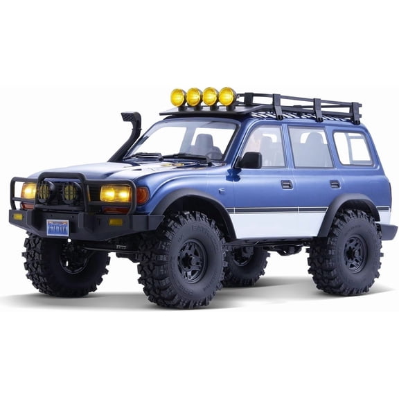 FMS 1/10 LC80 Brushless RC Crawler Pro, 2.4Ghz FCX10 Toyota RC Rock Crawler with Lighting and Two-Speed, Hobby Grade Offroad RC Car for Adults, RS Without Battery and Charger (Blue)