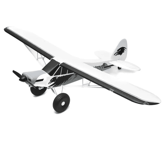 FMS 1700mm PA-18 Super Cub V2 PNP RC airplane, white with black accents and propeller