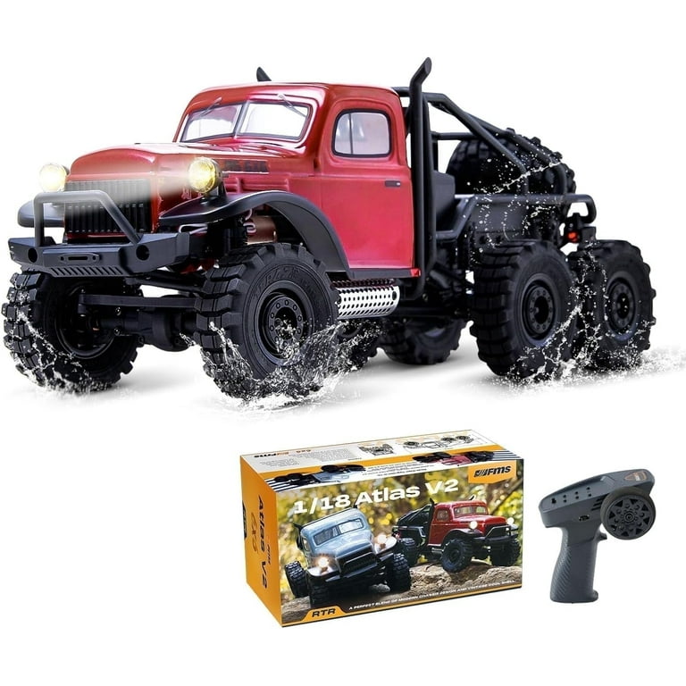FMS Atlas 6x6 1/18 RC Crawler RTR Red - Walmart.com