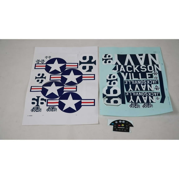 FMS Decal Set F4U V3- FMMSEF121 Decals Trim Pilots Scale Accys