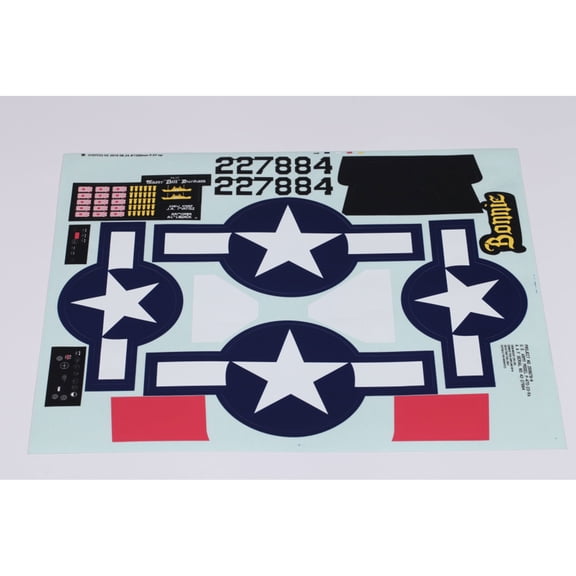 FMS Decal Sheet P-47 1500mm- FMMPT119 Decals Trim Pilots Scale Accys