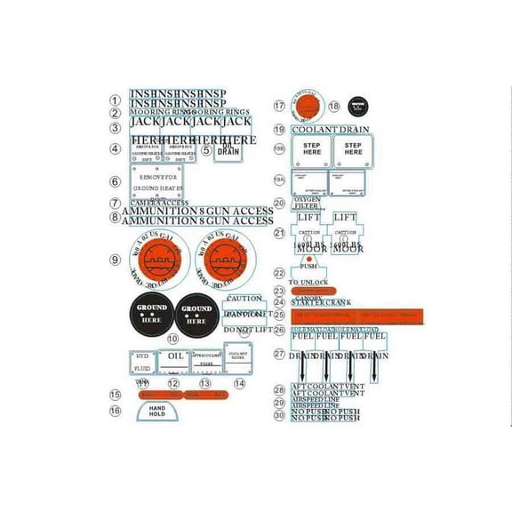 FMS Detailed Decal P51D 1400mm- FMMSU132 Decals Trim Pilots Scale Accys