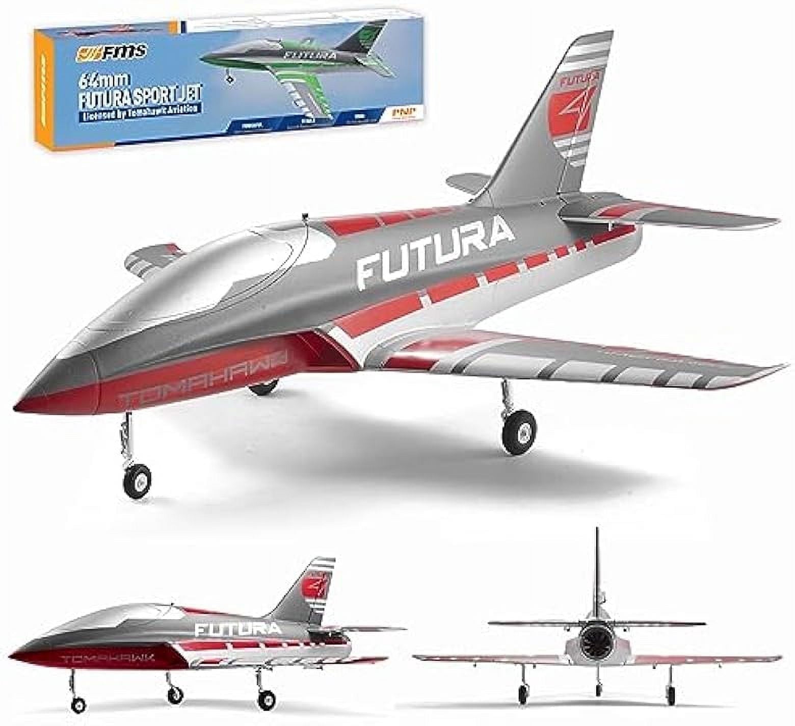 FMS Rc Jets Futura 64MM EDF Sport Jet Red PNP(NO Transmitter Batteries and Charger)
