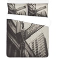 thumbnail image 1 of FMSHPON 3 Piece Bedding Set Broadway New York City Twin Size Duvet Cover with 2 Pillowcase for Home Bedding Room Decoration, 1 of 4