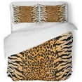 thumbnail image 1 of FMSHPON 3 Piece Bedding Set Skin Leopard Tiger Jaguar Abstract Orange Black Jungle Bengal Cat Strip Twin Size Duvet Cover with 2 Pillowcase for Home Bedding Room Decoration, 1 of 1