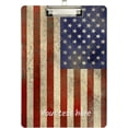 thumbnail image 1 of FMSHPON American Flag Clipboard Hardboard Wood Nursing Clip Board and Pull for Standard A4 Letter 13x9 inches, 1 of 2
