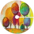thumbnail image 1 of FMSHPON Autumn Forest Fall Orange Leaves Xmas Christmas Tree Skirt Stand Mat for Holiday Party Decoration Indoor Outdoor 36 inches, 1 of 6