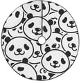 thumbnail image 1 of FMSHPON Bear Panda Cartoon Xmas Christmas Tree Skirt Stand Mat for Holiday Party Decoration Indoor Outdoor 36 inches, 1 of 3