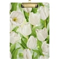 thumbnail image 1 of FMSHPON Beautiful White Tulip Flower Clipboard Hardboard Wood Nursing Clip Board and Pull for Standard A4 Letter 13x9 inches, 1 of 7