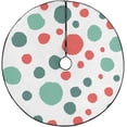 thumbnail image 1 of FMSHPON Bright Polka Dots Xmas Christmas Tree Skirt Stand Mat for Holiday Party Decoration Indoor Outdoor 48 inches, 1 of 3