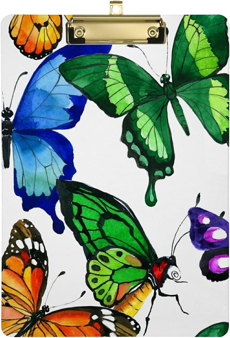 FMSHPON Butterfly Clipboard Hardboard Wood Nursing Clip Board and Pull ...