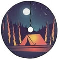 thumbnail image 1 of FMSHPON Camping Under The Star Xmas Christmas Tree Skirt Stand Mat for Holiday Party Decoration Indoor Outdoor 48 inches, 1 of 3