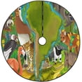 thumbnail image 1 of FMSHPON Cartoon Xmas Christmas Tree Skirt Stand Mat for Holiday Party Decoration Indoor Outdoor 48 inches, 1 of 3