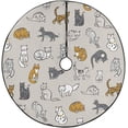 thumbnail image 1 of FMSHPON Cats Pattern Cartoon Xmas Christmas Tree Skirt Stand Mat for Holiday Party Decoration Indoor Outdoor 48 inches, 1 of 3