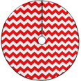 thumbnail image 1 of FMSHPON Chevron Zigzag Striped Xmas Christmas Tree Skirt Stand Mat for Holiday Party Decoration Indoor Outdoor 36 inches, 1 of 3