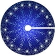 thumbnail image 1 of FMSHPON Christmas Blue White Snowflakes Xmas Christmas Tree Skirt Stand Mat for Holiday Party Decoration Indoor Outdoor 36 inches, 1 of 6