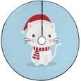 thumbnail image 1 of FMSHPON Christmas Cat Kitten Cartoon Xmas Christmas Tree Skirt Stand Mat for Holiday Party Decoration Indoor Outdoor 36 inches, 1 of 3
