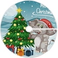 thumbnail image 1 of FMSHPON Christmas Elephant Xmas Christmas Tree Skirt Stand Mat for Holiday Party Decoration Indoor Outdoor 48 inches, 1 of 6