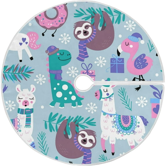FMSHPON Christmas Holiday Xmas Christmas Tree Skirt Stand Mat for Holiday Party Decoration Indoor Outdoor 36 inches