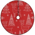 thumbnail image 1 of FMSHPON Christmas Tree Reindeer Red Xmas Christmas Tree Skirt Stand Mat for Holiday Party Decoration Indoor Outdoor 48 inches, 1 of 3
