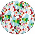 thumbnail image 1 of FMSHPON Christmas Tree Santa Claus Snowman Xmas Christmas Tree Skirt Stand Mat for Holiday Party Decoration Indoor Outdoor 48 inches, 1 of 3
