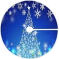 thumbnail image 1 of FMSHPON Christmas Winter Snowflakes Xmas Christmas Tree Skirt Stand Mat for Holiday Party Decoration Indoor Outdoor 36 inches, 1 of 6