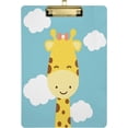 thumbnail image 1 of FMSHPON Cute Cartoon Giraffe Clipboard Hardboard Wood Nursing Clip Board and Pull for Standard A4 Letter 13x9 inches, 1 of 7
